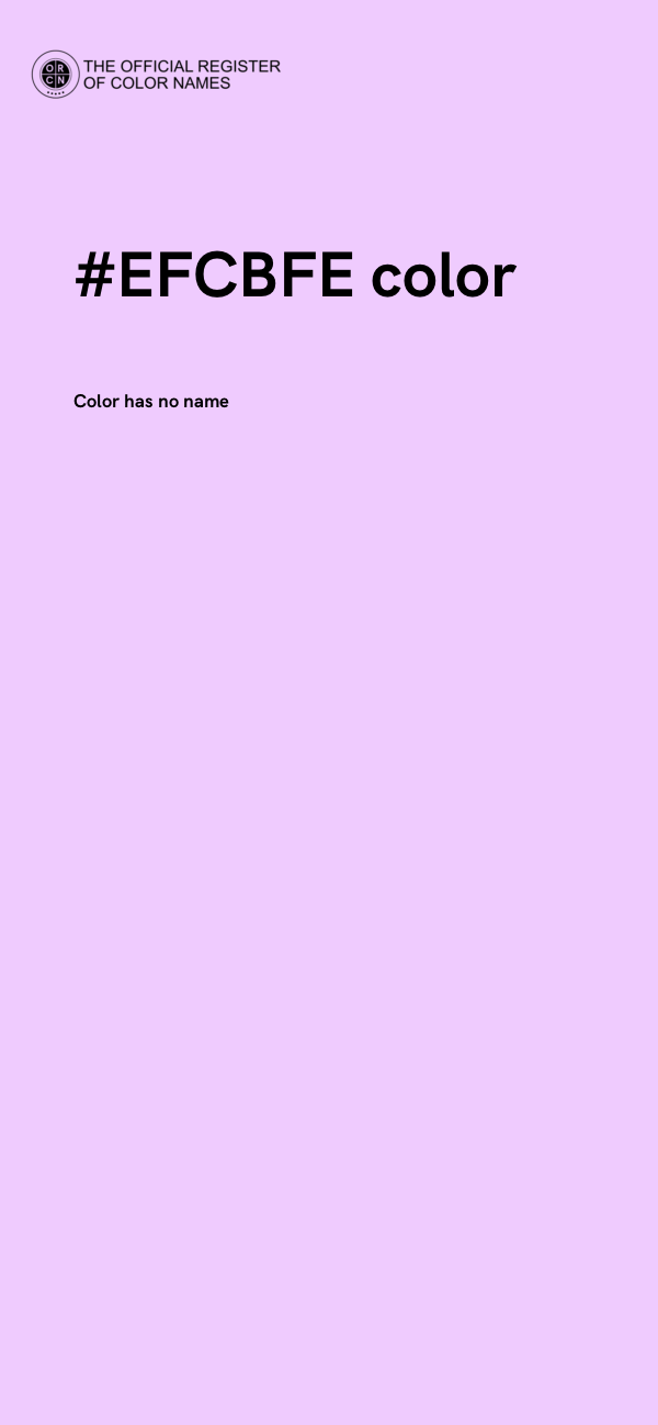 #EFCBFE color image