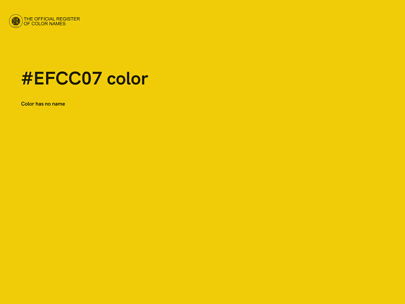 #EFCC07 color image