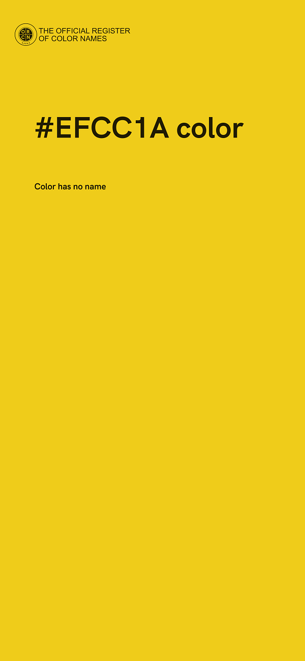 #EFCC1A color image