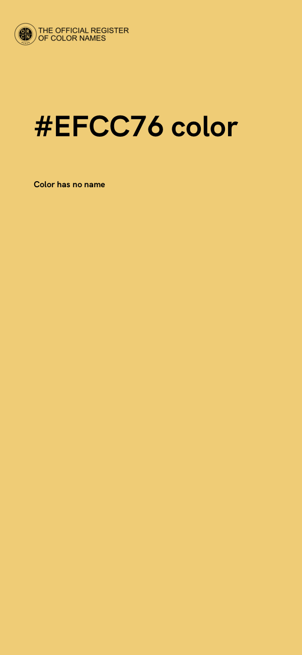 #EFCC76 color image