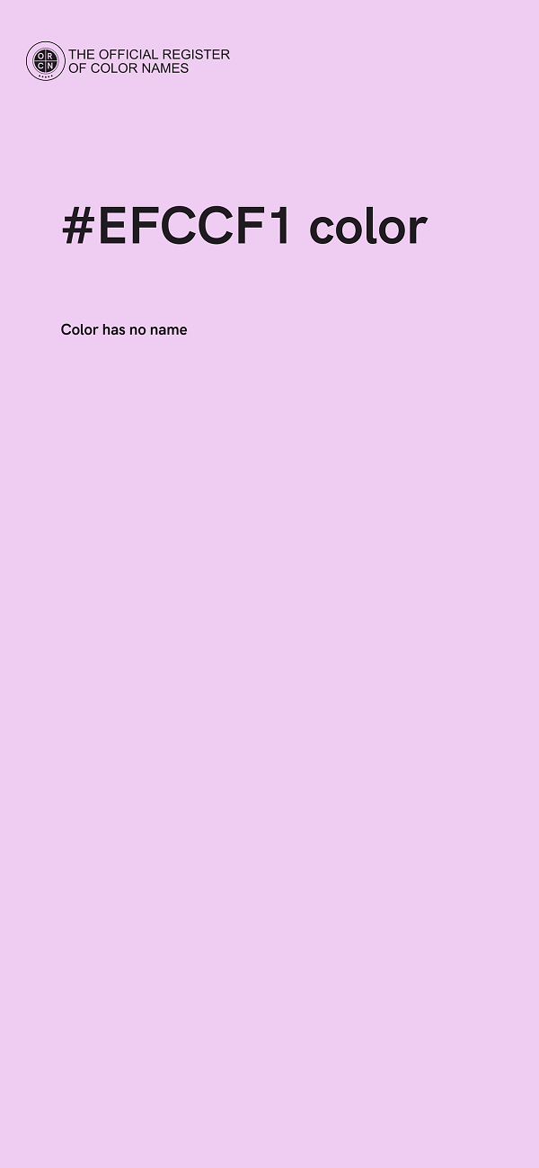 #EFCCF1 color image