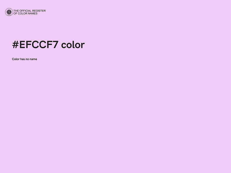 #EFCCF7 color image