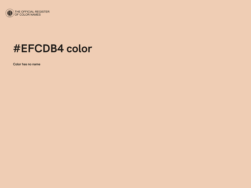 #EFCDB4 color image