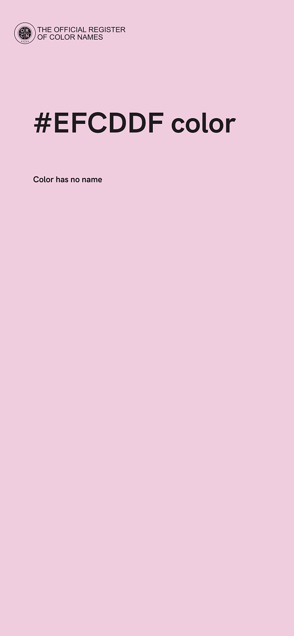 #EFCDDF color image