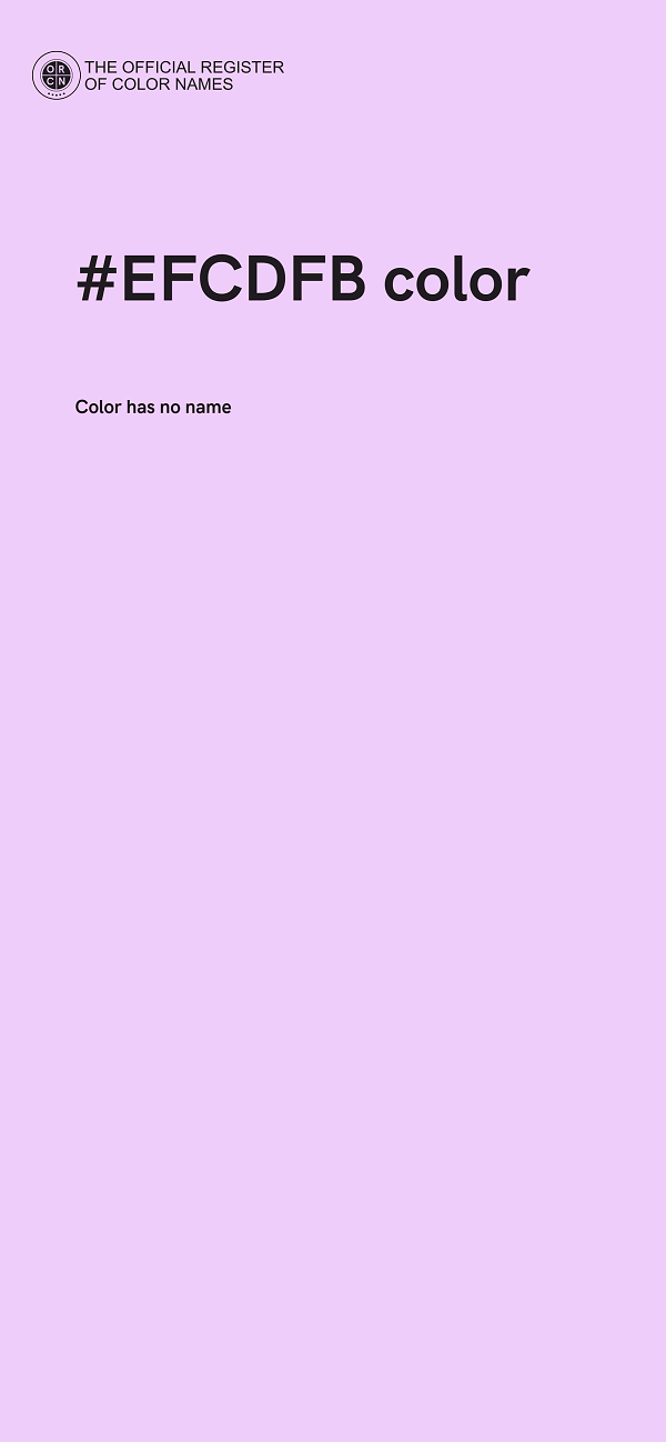 #EFCDFB color image