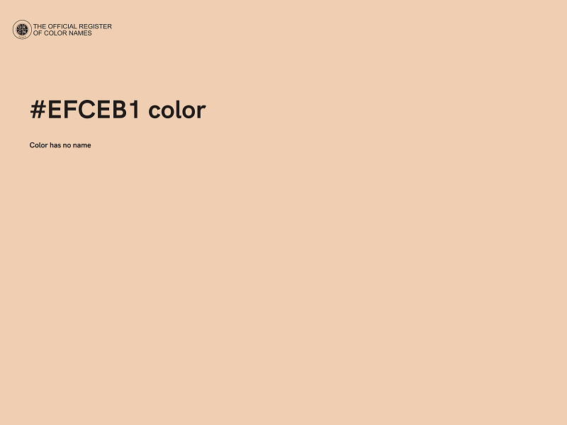 #EFCEB1 color image