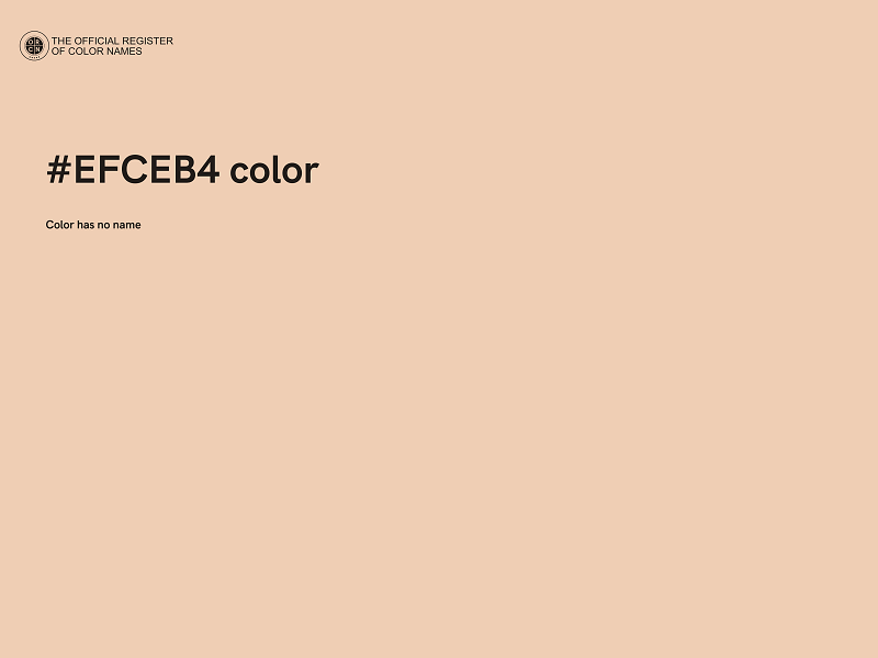 #EFCEB4 color image