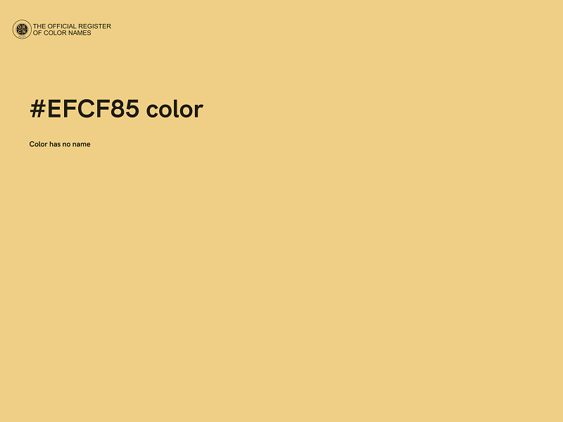 #EFCF85 color image