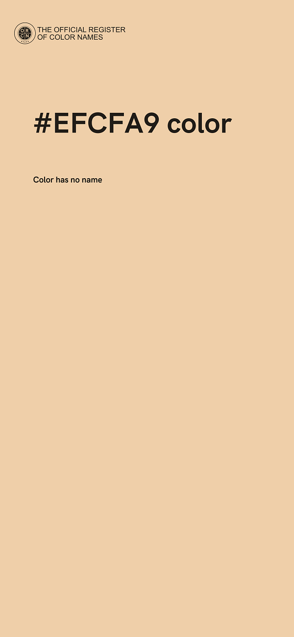 #EFCFA9 color image