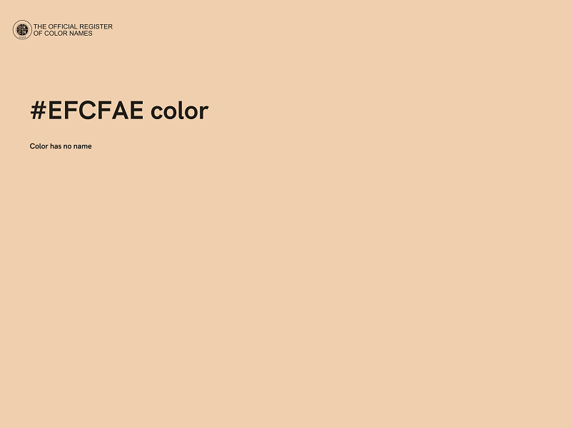 #EFCFAE color image