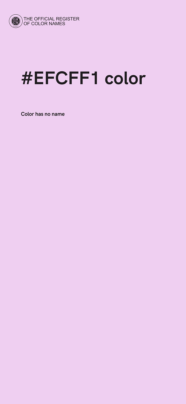 #EFCFF1 color image