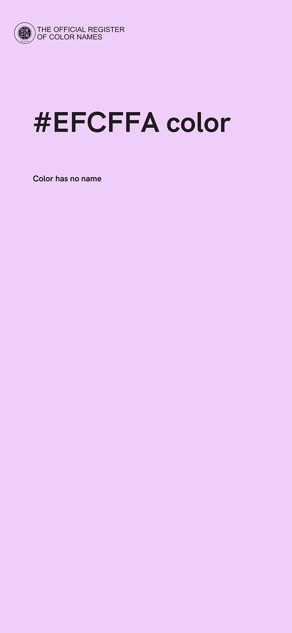 #EFCFFA color image