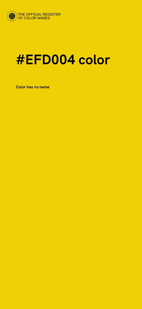 #EFD004 color image