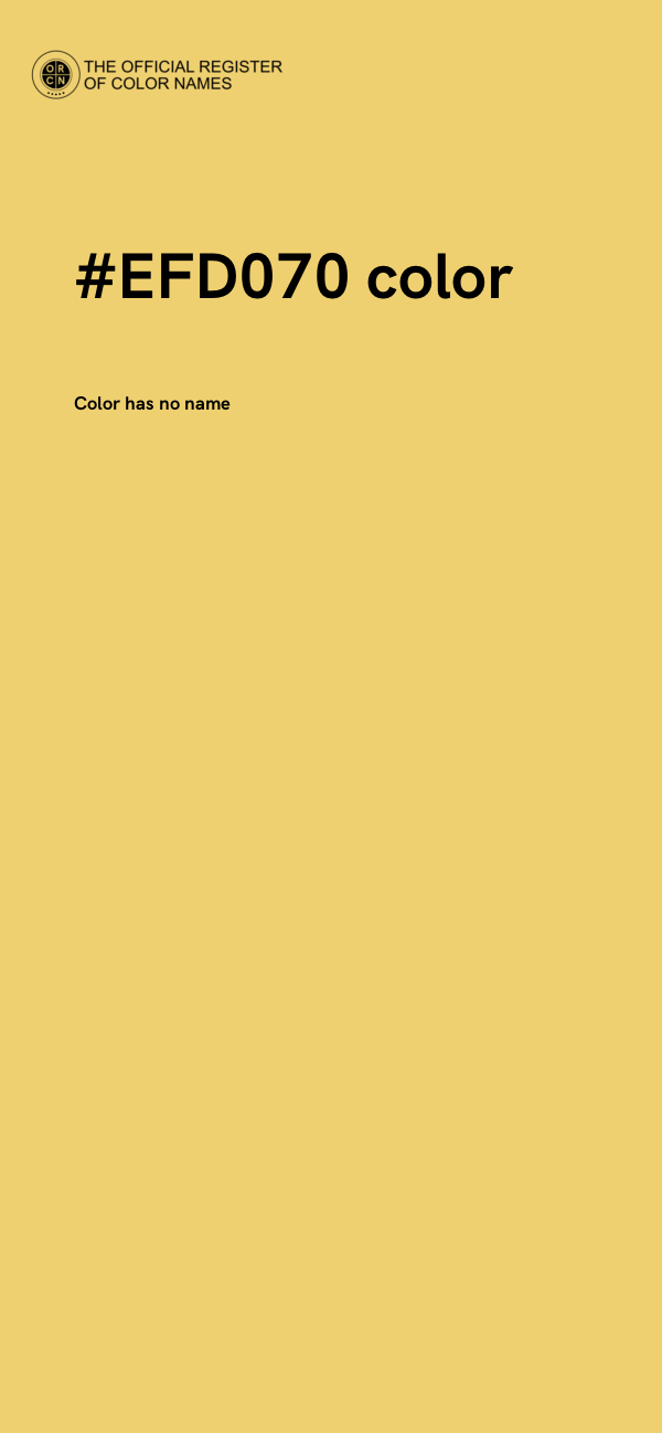 #EFD070 color image