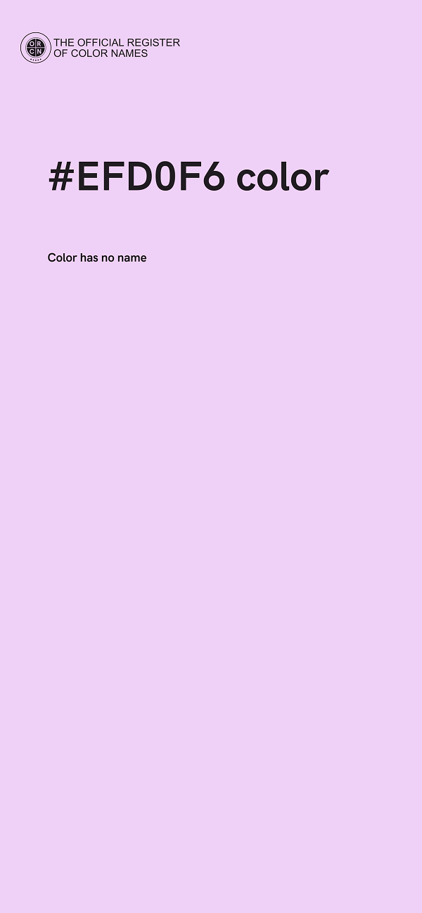 #EFD0F6 color image