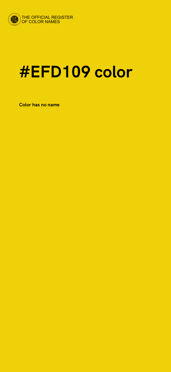 #EFD109 color image