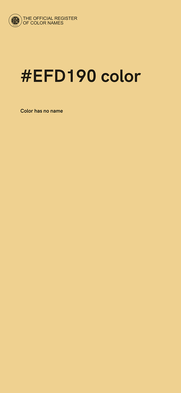 #EFD190 color image