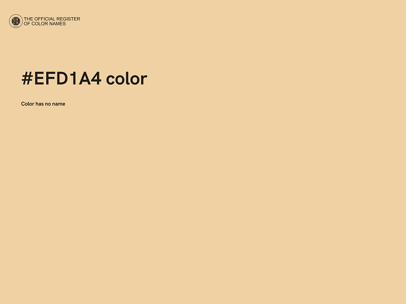 #EFD1A4 color image