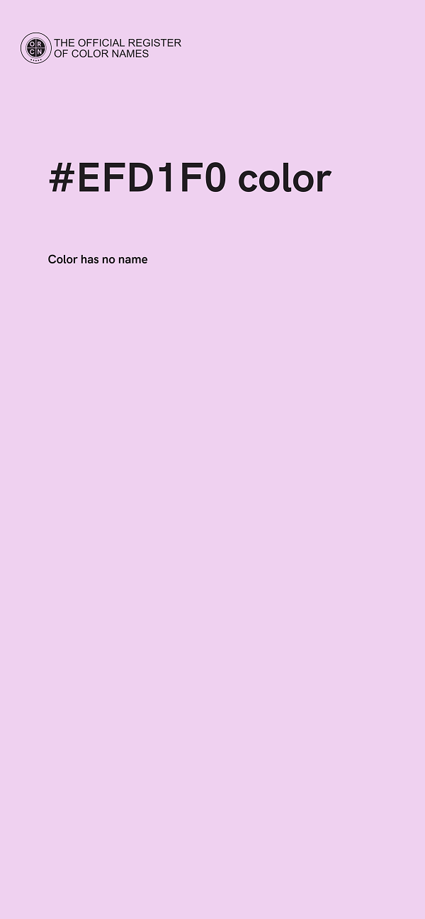 #EFD1F0 color image