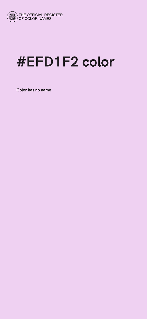 #EFD1F2 color image