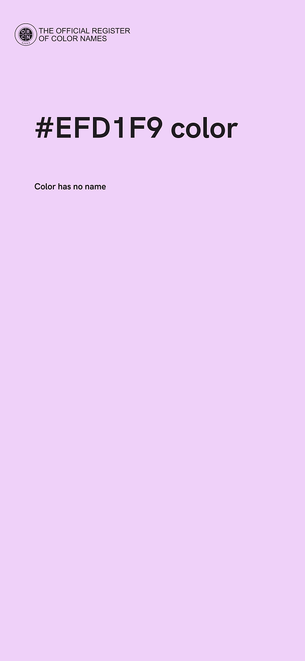 #EFD1F9 color image
