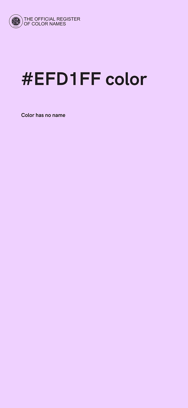 #EFD1FF color image