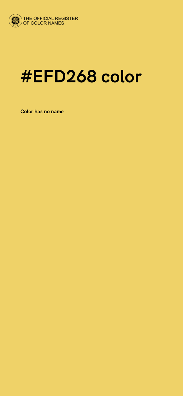 #EFD268 color image