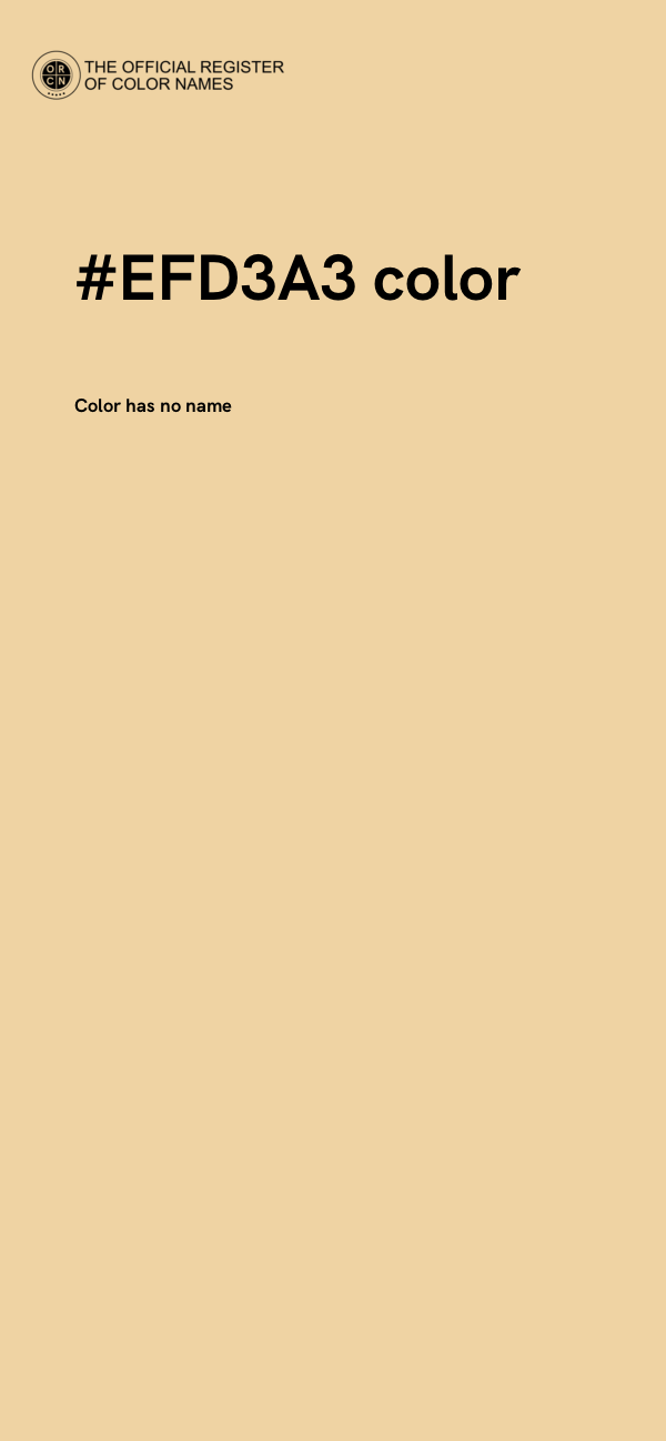 #EFD3A3 color image