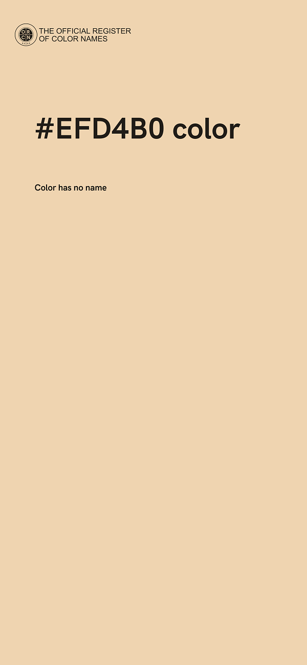 #EFD4B0 color image