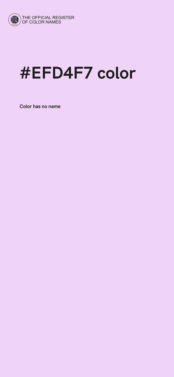 #EFD4F7 color image
