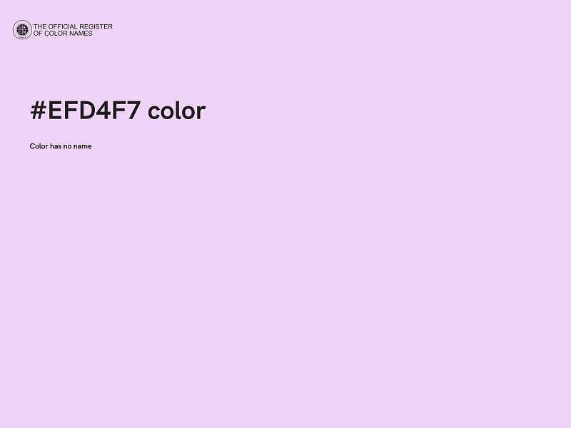 #EFD4F7 color image
