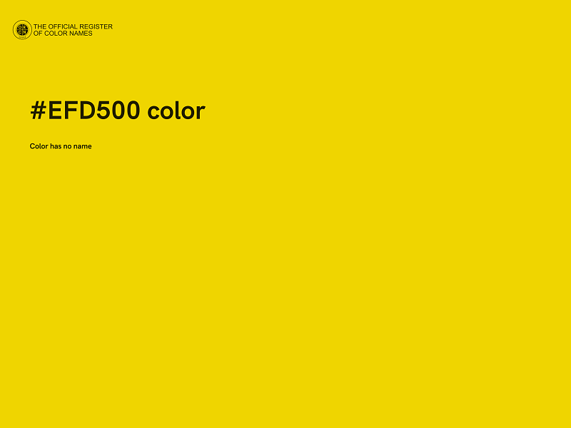 #EFD500 color image