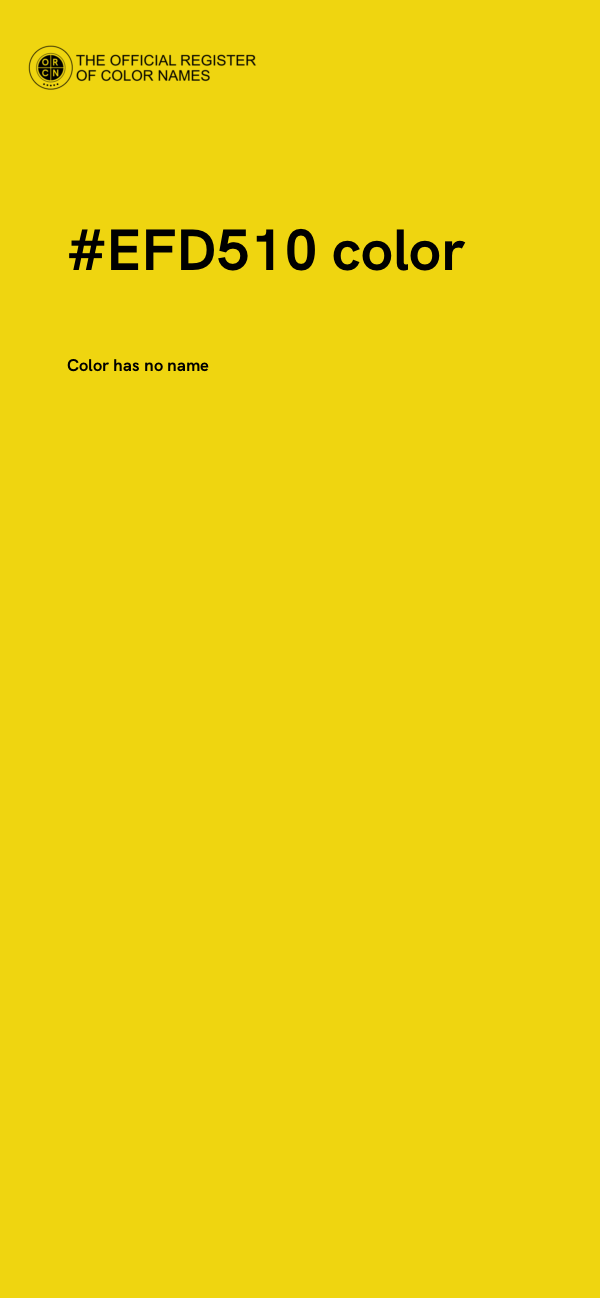 #EFD510 color image