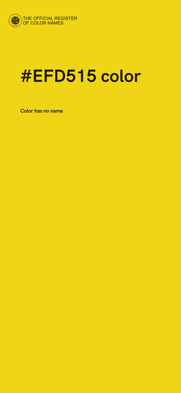 #EFD515 color image