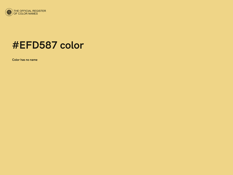 #EFD587 color image