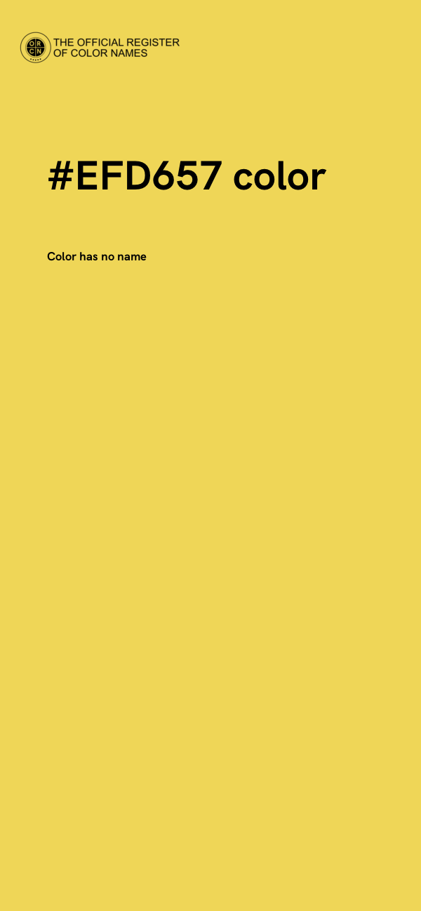 #EFD657 color image
