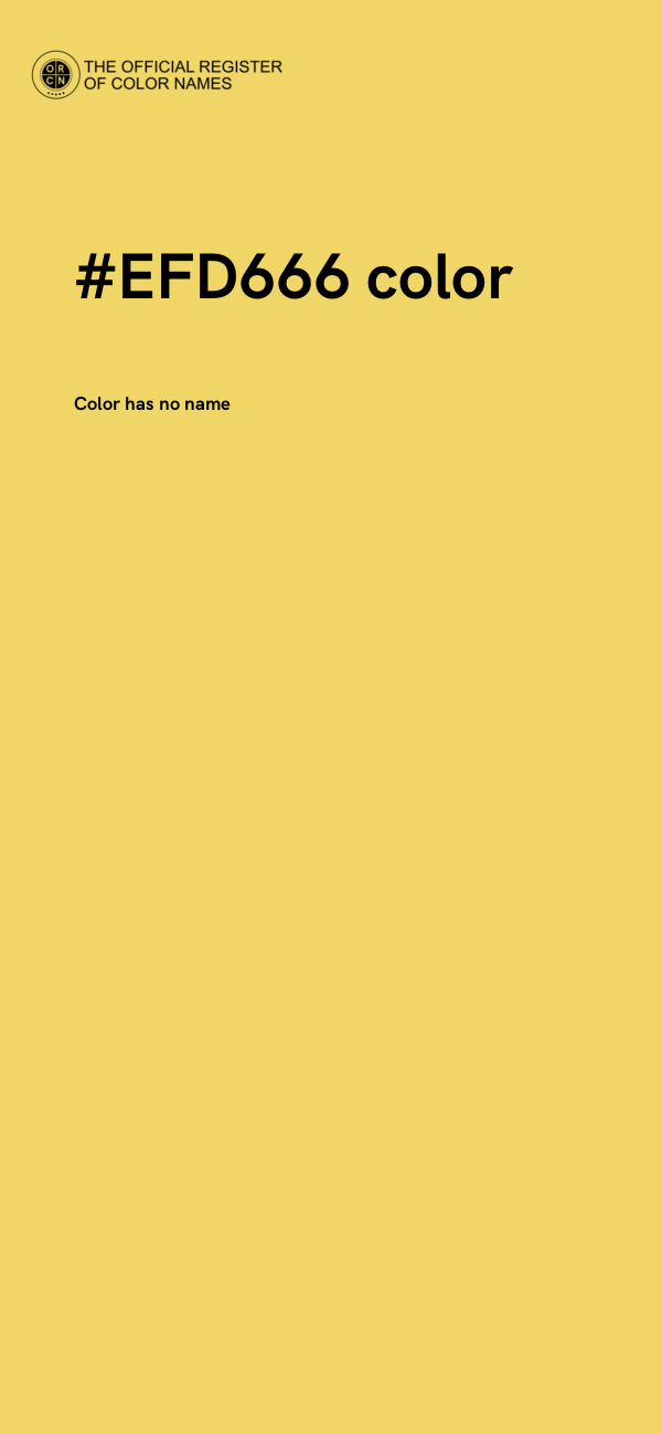 #EFD666 color image