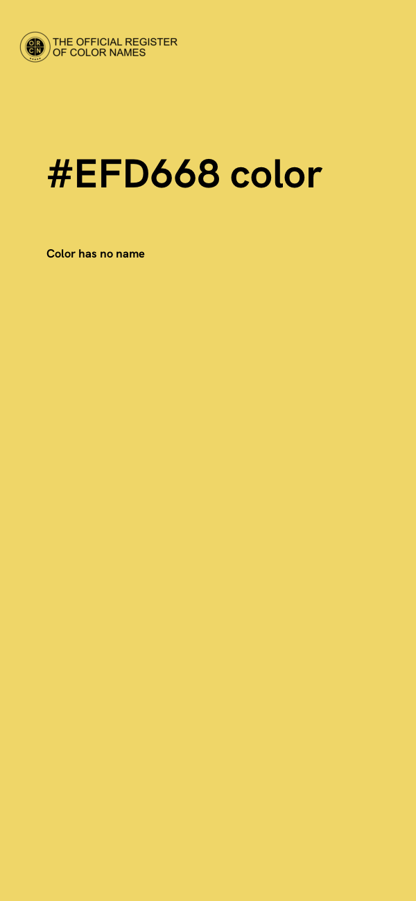 #EFD668 color image