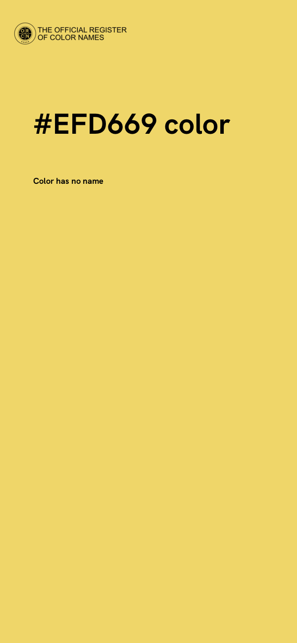 #EFD669 color image