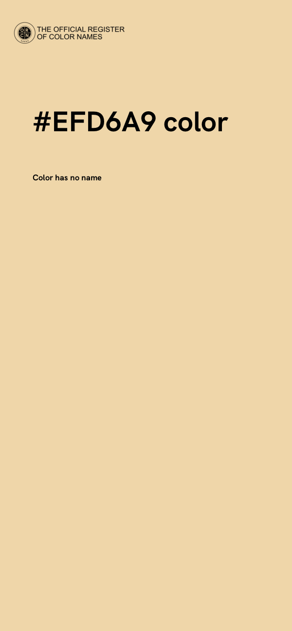 #EFD6A9 color image