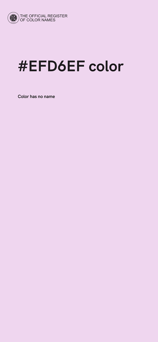 #EFD6EF color image
