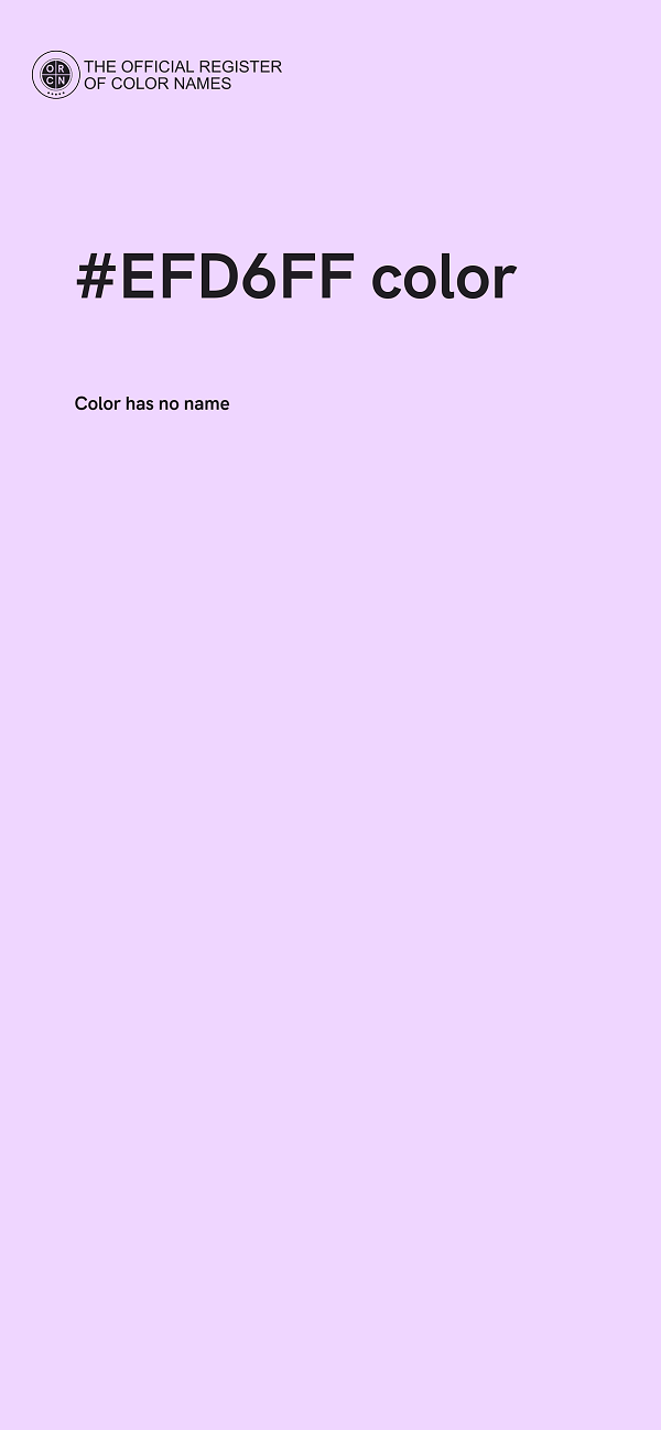#EFD6FF color image