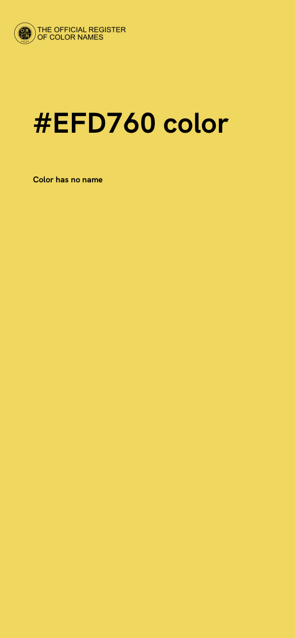 #EFD760 color image