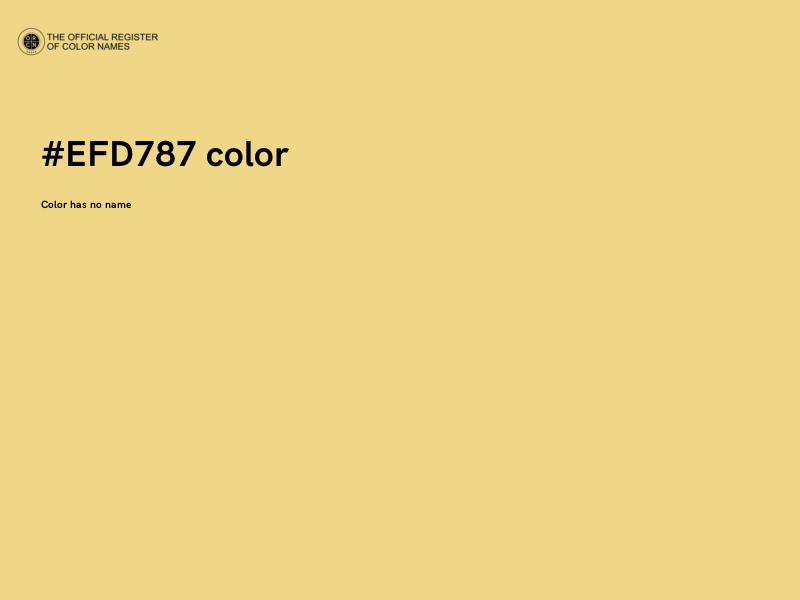 #EFD787 color image