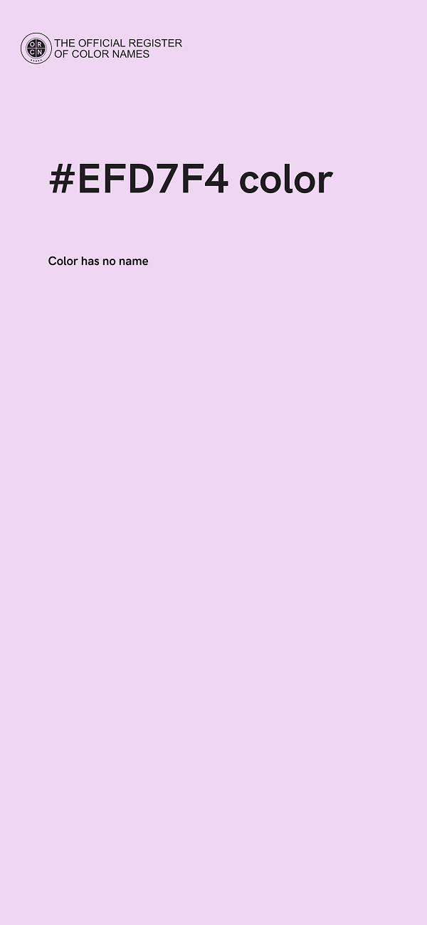 #EFD7F4 color image