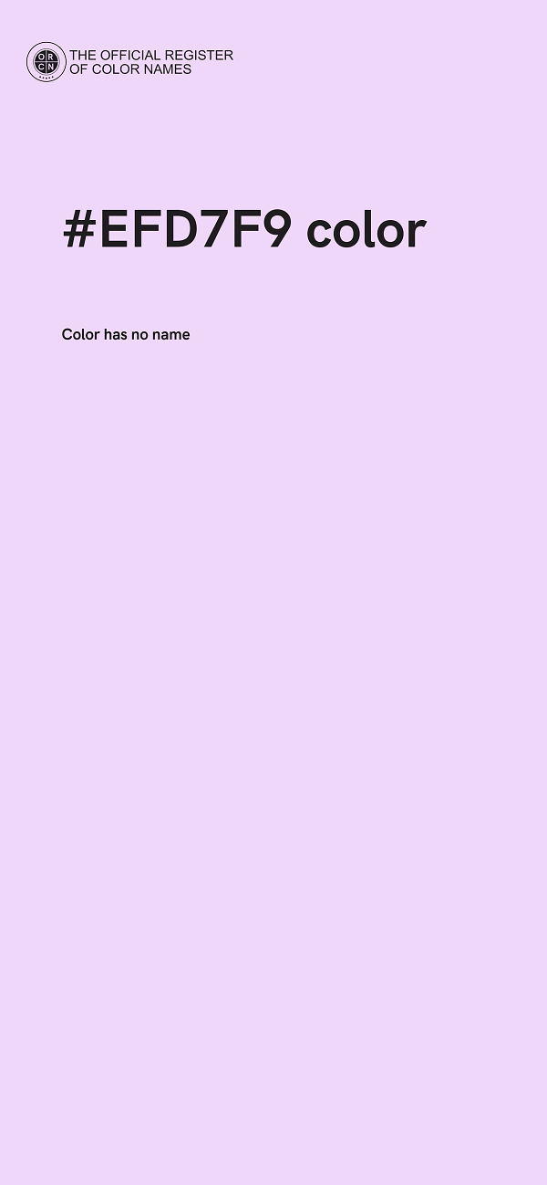 #EFD7F9 color image