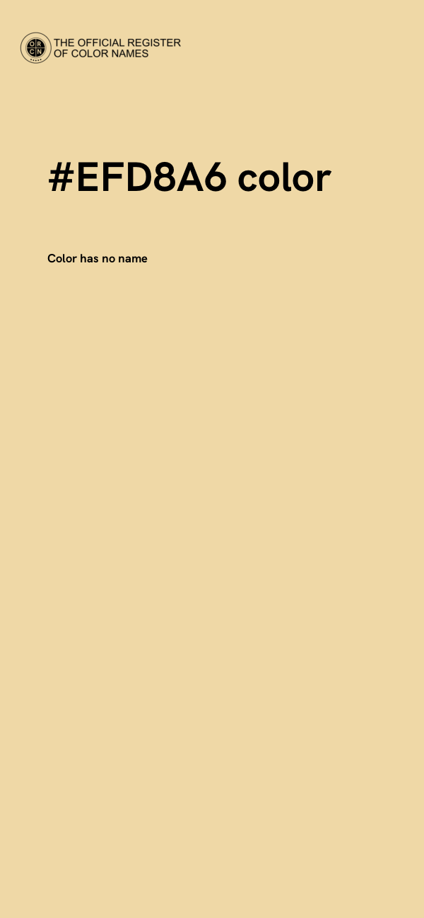 #EFD8A6 color image