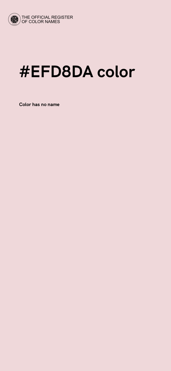 #EFD8DA color image