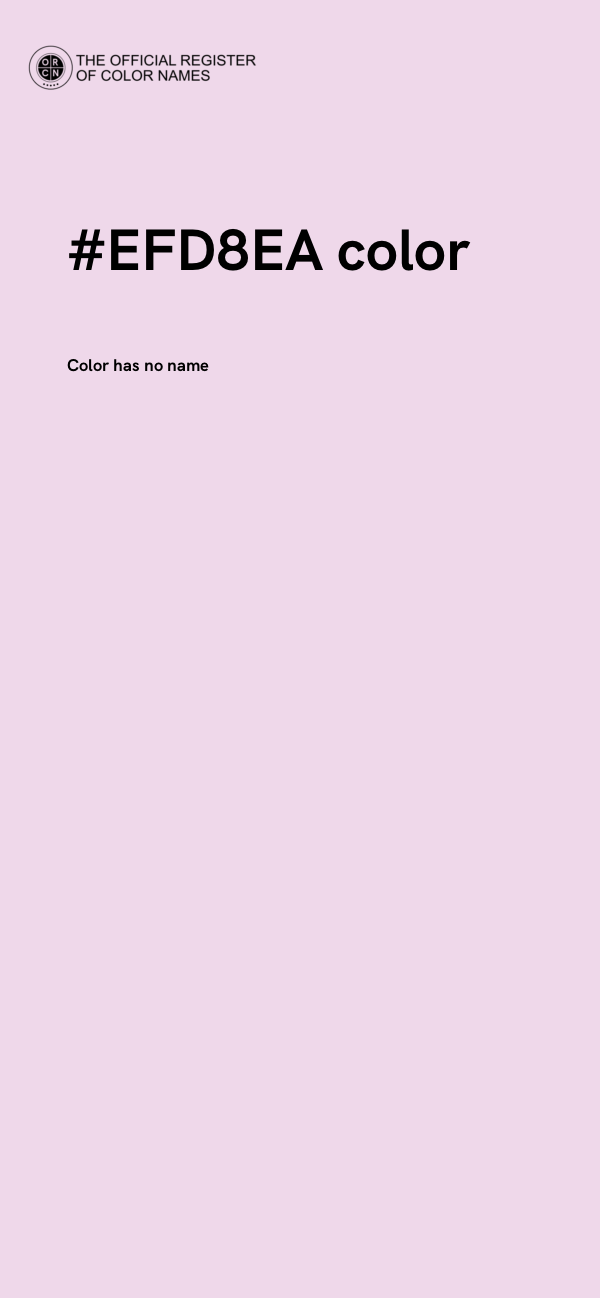 #EFD8EA color image
