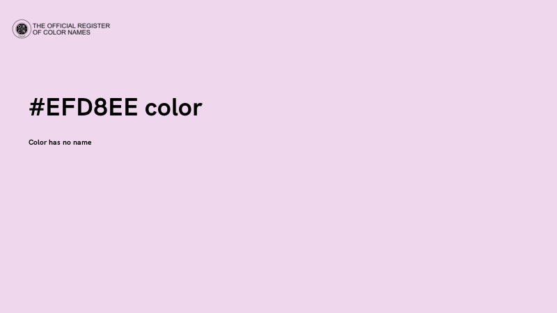 #EFD8EE color image